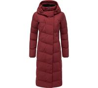 Wintermantel RAGWEAR "Pavla Long Soft YOUMODO", Damen, Gr. XXXL(46), rot (weinrot), Obermaterial: 100% Polyester. Innenfutter: 100% Polyester. Wattierung: 100% Polyester, gerade kniebedeckend, hoch ge