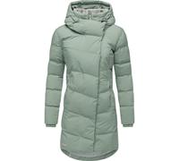 Ragwear Damen Wasserdichter Wintermantel warmer Steppmantel mit Fleecekragen und Kapuze Pavla Soft YOUMODO Dusty Green Gr. M