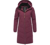 Wintermantel RAGWEAR "Rebelka", Damen, Gr. M (38), bordeaux, Außenmaterial: 100% Polyester, Innenfutter: 100% Polyester, Wattierung: 100% Polyester, oversize knieumspielend, Ärmel ohne Ärmelschlitz Ri