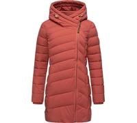 Ragwear Damen wasserdichter Regenmantel Wintermantel warm gefüttert Steppmantel lang mit Kapuze Teela Rose Gr. L