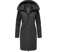 Wintermantel RAGWEAR "Jumana", Damen, Gr. M (38), schwarz, Obermaterial: 100% Polyester; Futter: 100% Polyester; Wattierung: 100% Polyester, gerade ca. Mitte Oberschenkel, hoch geschlossener Ausschnit