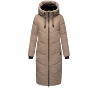 MARIKOO Damen Winterjacke Wintermantel Parka lange Winter Stepp Jacke B979 [B979-Nadar-Taupe-Grey-Gr.XL]