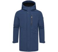 STONE HARBOUR Herren warmer Wintermantel Parka mit wasserdichten Reißverschlusstaschen und verstellbarer, Fleece gefütterter Kapuze Phinoo XX Navy Gr. L