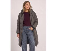Wintermantel STREET ONE, Damen, Gr. 38, grau (auburn braun), Stoff, Oberstoff: 100% Polyester. Beschichtung: 100% Polyurethan. Futter: 100% Polyester. Wattierung: 100% Polyester, unifarben, regular fi