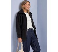Wintermantel STREET ONE, Damen, Gr. 40, schwarz, Web, Oberstoff: 69% Polyester, 31% Wolle. Futter: 100% Polyester, unifarben, normal ca. Mitte Oberschenkel, hoch geschlossener Ausschnitt, Rippbündchen