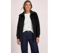 Wintermantel STREET ONE, Damen, Gr. 44, schwarz, Web, Oberstoff: 69% Polyester, 31% Wolle. Futter: 100% Polyester, unifarben, normal ca. Mitte Oberschenkel, hoch geschlossener Ausschnitt, Rippbündchen