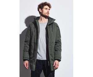 Wintermantel STREET ONE MEN, Herren, Gr. 3XL (48), grün (woodland grün), Web, Obermaterial: 53% Polyester, 37% Baumwolle, 10% Nylon. Futter: 100% Polyester, unifarben, comfort fit normal, ohne Ausschn