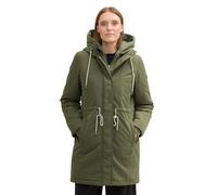 Wintermantel TOM TAILOR, Damen, Gr. S (36), grün (urban olive grün), Obermaterial: 88% Polyester, 10% Viskose, 2% sonstige Fasern. Futter: 100% Polyester, unifarben, regular fit Po-bedeckend, ohne Aus