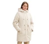 Wintermantel TOM TAILOR, Damen, Gr. XXXL(46), beige (dusty beige), Obermaterial: 88% Polyester, 10% Viskose, 2% sonstige Fasern. Futter: 100% Polyester, unifarben, regular fit Po-bedeckend, ohne Aussc
