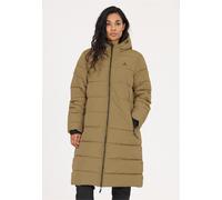 Wintermantel WHISTLER "Amaret", Damen, Gr. 36, braun (braun, beige), 100% Polyester, unifarben, lang, ohne Ausschnitt, Mäntel Wintermantel, mit Kunstdaunenpolster und 2-Wege-Reißverschluss (99950248-3