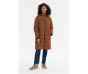 Wintermantel WHISTLER "Amaret", Damen, Gr. 44, braun, 100% Polyester, unifarben, lang, ohne Ausschnitt, Mäntel Wintermantel, mit Kunstdaunenpolster und 2-Wege-Reißverschluss (71891464-44) braun