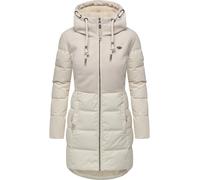Winterjacke RAGWEAR "Ashani Block Intl.", Damen, Gr. XL (42), beige (ecru), Obermaterial 1: 100% Polyester; Obermaterial 2: 100% Polyester; Innenfutter: 100% Polyester; Wattierung: 100% Polyester; Ärm