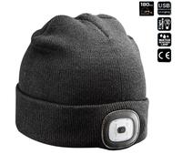 Wintermütze mit 4 LED Taschenlampe - wiederaufladbar
