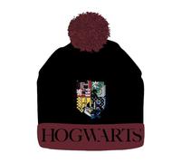 Wintermütze mit Motiv aus Harry Potter "Hogwarts", mit Bommel
