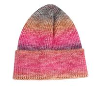 Wintermütze mit Ohren, gestrickt, Sport, winddicht, warm, kurze Kappe, Farbverlauf, Batikmütze, Strickmütze, Wolle, Mütze, Skifahren, C, Einheitsgröße