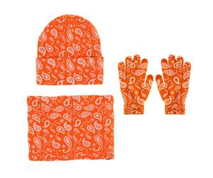 Wintermütze, Schal, Handschuhe, Beanie, Schneemütze, Strickmütze, Touchscreen-Fäustlinge, Rundschals für Damen