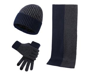 Wintermütze, Schal, Herren-Touchscreen-Handschuhe, warmes Herren-Schal- und Mützen-Handschuh-Set