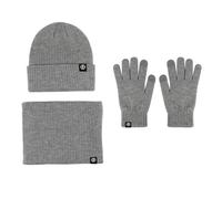 Wintermütze, Schal, Touchscreen-Handschuhe-Set für Damen und Herren, Mützenhandschuhe