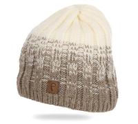 Wintermütze weicher Warmer Beanie Mütze Strickmütze Herren Damen Unisex Weiß-Braun