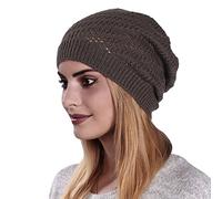 Wintermütze Winddichte Fahrrad Mütze Winter Warm Dünne, plissierte, hohle Pullover-Mütze für Männer und Frauen, gestrickte Wolle, warme Outdoor-Baumwolle, Winter Grobstrick Mütze mit Fleecefutter