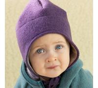Wintermütze Wolle aubergine Ohrenschutz 46/50