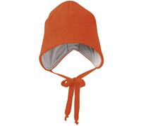 Wintermütze Wolle orange Ohrenschutz 47/49