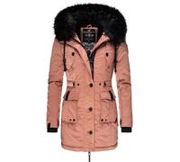 Navahoo Wintermantel »Luluna Prc« edler Parka m. Kunstfellkapuze, braun
