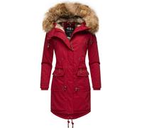 Wintermantel NAVAHOO "Rosinchen" Gr. S (36), rot (blutrot) Damen Mäntel Wintermäntel stylischer Winter Baumwollparka mit Kunstfell (64832329-S)