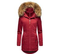 Wintermantel MARIKOO "Sanakoo", Damen, Gr. M (38), rot (blutrot), Oberstoff: 100% Polyester; Futter: 100% Polyester; Wattierung: 100% Polyester; Ärmelfutter: 100% Polyester; Kunstpelz: 90% Polyacryl,