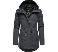 Winterjacke RAGWEAR "Monadis Black Label", Damen, Gr. L (40), grau (dunkelgrau), Außenmaterial: 65% Polyester, 35% Baumwolle. Innenfutter: 100% Polyester. Wattierung: 100% Polyester, figurbetont Po-be