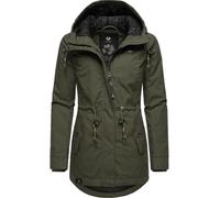 Winterjacke RAGWEAR "Monadis Black Label", Damen, Gr. XXXL(46), grün (olivgrün), Außenmaterial: 65% Polyester, 35% Baumwolle. Innenfutter: 100% Polyester. Wattierung: 100% Polyester, figurbetont Po-be