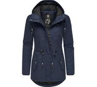Winterjacke RAGWEAR "Monadis Black Label", Damen, Gr. XL (42), blau (graublau), Außenmaterial: 65% Polyester, 35% Baumwolle; Innenfutter: 100% Polyester; Wattierung: 100% Polyester, figurbetont Po-bed