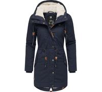 Winterjacke RAGWEAR "YM-Canny" Gr. XXL (44), blau (royalblau) Damen Jacken Winterjacken stylischer Kurzmantel Parka mit Kapuze (11381724-XXL)