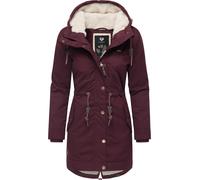 Ragwear Damen Wintermantel Warmer Parka lang mit Kapuze YM-Canny Wine Red22 Gr. XXL