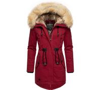 Wintermantel NAVAHOO "Bombii" Gr. XS (34), rot (blutrot) Damen Mäntel Wintermäntel stylischer Winterparka mit Kunstfell-Kapuze (84800412-XS)