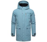 Wintermantel STONE HARBOUR "Netaan XX", Herren, Gr. L (52), graublau, Obermaterial: 100% Polyester; Innenfutter: 100% Polyester; Wattierung: 100% Polyester; Ärmelfutter: 100% Polyester, gerade Po-bede