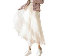 Winterrock Damen, Damen Rock Eleganter Langer Satinrock für Damen Herbst 2025 hoher Bund ausgestellter A-Linien-Midirock mit hoher Taille ideal für Cocktailpartys und Hochzeiten