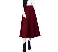 Winterrock Lang Elegant | Maxirock Damen Lang Winter Cord-Rock A Linien Röcke High Waist Tüllrock Vintage Elegant Faltenröcke Elastische Unterrock Röcke Herbst Midi-Rock Plissee Rock Langer Rock