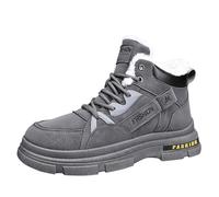 Winterschuhe Herren Hoch Warm Stiefeletten | Gefüttert Leichte Winterboots Schnürboots Unisex Outdoor Schneestiefel Sneaker Rutschfest Trekkingschuhe Gr 38-46 EU