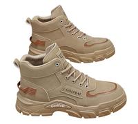 Winterschuhe Herren Wasserdicht Gefüttert - Winterstiefel mit Schnürsenkel Schuhe Winter Warme Schneestiefel Anti-Rutsch Outdoorschuhe Dicker Sohle Schnürstiefel Vintage Ergonomischer Wanderschuhe