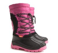 Winterschuhe Mädchen Kinder Demar Schneestiefel Kinderstiefel Wolle Winterstiefel warm gefüttert Snow Boots Schnellschnürung Gr. 27/28 rosa