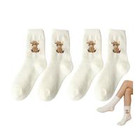 Wintersocken - 1 Paar Warme rutschfeste Kuhmuster Hausschuhe | Damen Flauschige Socken - Für Geburtstag, Weihnachten und Winter sowie für Zuhause, Schlafzimmer und