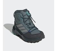 Winterstiefel ADIDAS TERREX "TERREX AX4R MID CLIMAWARM+ KIDS", Kinder, Gr. 35, silber (preloved teal, matte silber, pure teal), Synthetik, Textil, Schuhe Winterstiefel, gefüttert (33678057-35) prelove