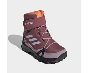 Winterstiefel ADIDAS TERREX "TERREX SNOW HOOK-AND-LOOP COLD.RDY WINTER", Mädchen, Gr. 40, rot (quiet crimson, silber dawn, amber tint), Synthetik, Textil, Schuhe Winterstiefel, wasserdicht und wärmend