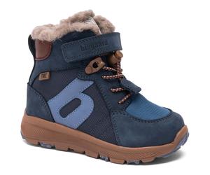 Winterstiefel BISGAARD "marlon tex", Damen, Gr. 28, blau (navy), Leder, Textil, Schuhe Winterstiefel, Winterboots mit Lammwolle, Größenschablone zum Download (60671224-28) navy