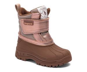 Winterstiefel BISGAARD "pixie", Damen, Gr. 32, rosegold, braun, Leder, Synthetik, Textil, metallic, Schuhe Winterstiefel, Klettstiefel mit Lammwolle, Größenschablone zum Download (56095206-32) rosegol