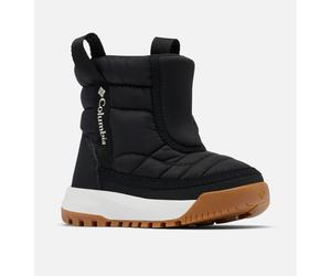 Winterstiefel COLUMBIA "CHILDREN'S SNOWTROT™ MID", Mädchen, Gr. 30, schwarz (schwarz, sea salt), Mesh, Synthetik, Schuhe Winterstiefel, Winterschuhe, Winterboots, Snowboots, wasserdicht, wärmend (7119
