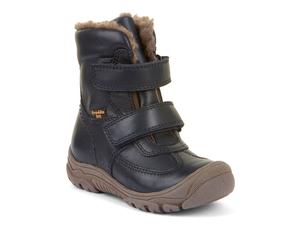 Winterstiefel FRODDO "LINZ WOOL TEX HIGH", Jungen, Gr. 29, blau (dunkelblau), Glattleder, Schuhe Winterstiefel, Klettstiefel, Snowboots mit Wollfutter (96508825-29)