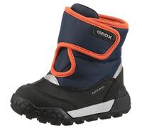 Winterstiefel GEOX "B TREKKYUP BOY B ABX", Damen, Gr. 24, orange (navy, orange), Synthetik, Textil, Schuhe Winterstiefel, Snowboots, Klettschuh mit Warmfutter, Größenschablone zum Download (25354117-2