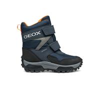 Winterstiefel GEOX "J HIMALAYA BOY B ABX", Mädchen, Gr. 38, navy, schwarz, orange, Synthetik, Textil, Schuhe Winterstiefel, Snowboots, Klettstiefel mit Warmfutter, Größenschablone zum Download (880081